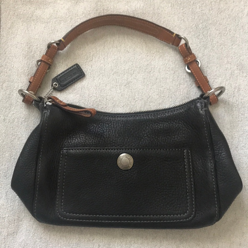 Coach Pebbled Leather Black Purse